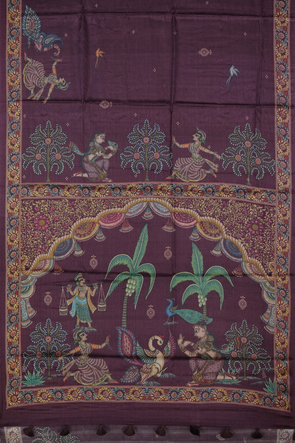 Image of Tussar Silk Patachitra Saree