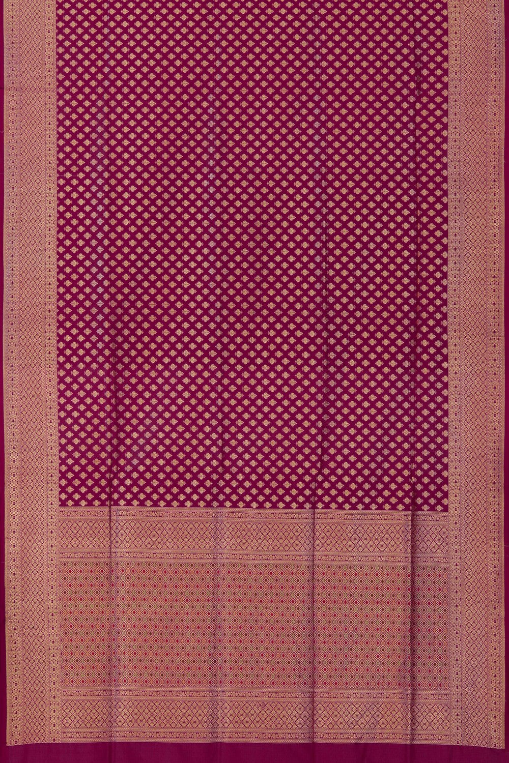 Image of Banarasi Silk Plum Pink Saree