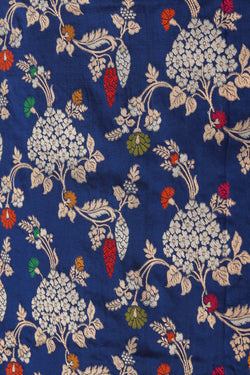 Image of Banarasi Silk Royal Blue Saree