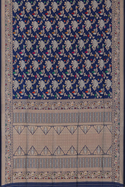 Image of Banarasi Silk Royal Blue Saree