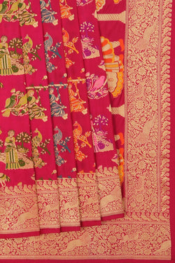 Image of Banarasi Silk Pink Saree