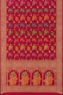 Image of Banarasi Silk Pink Saree