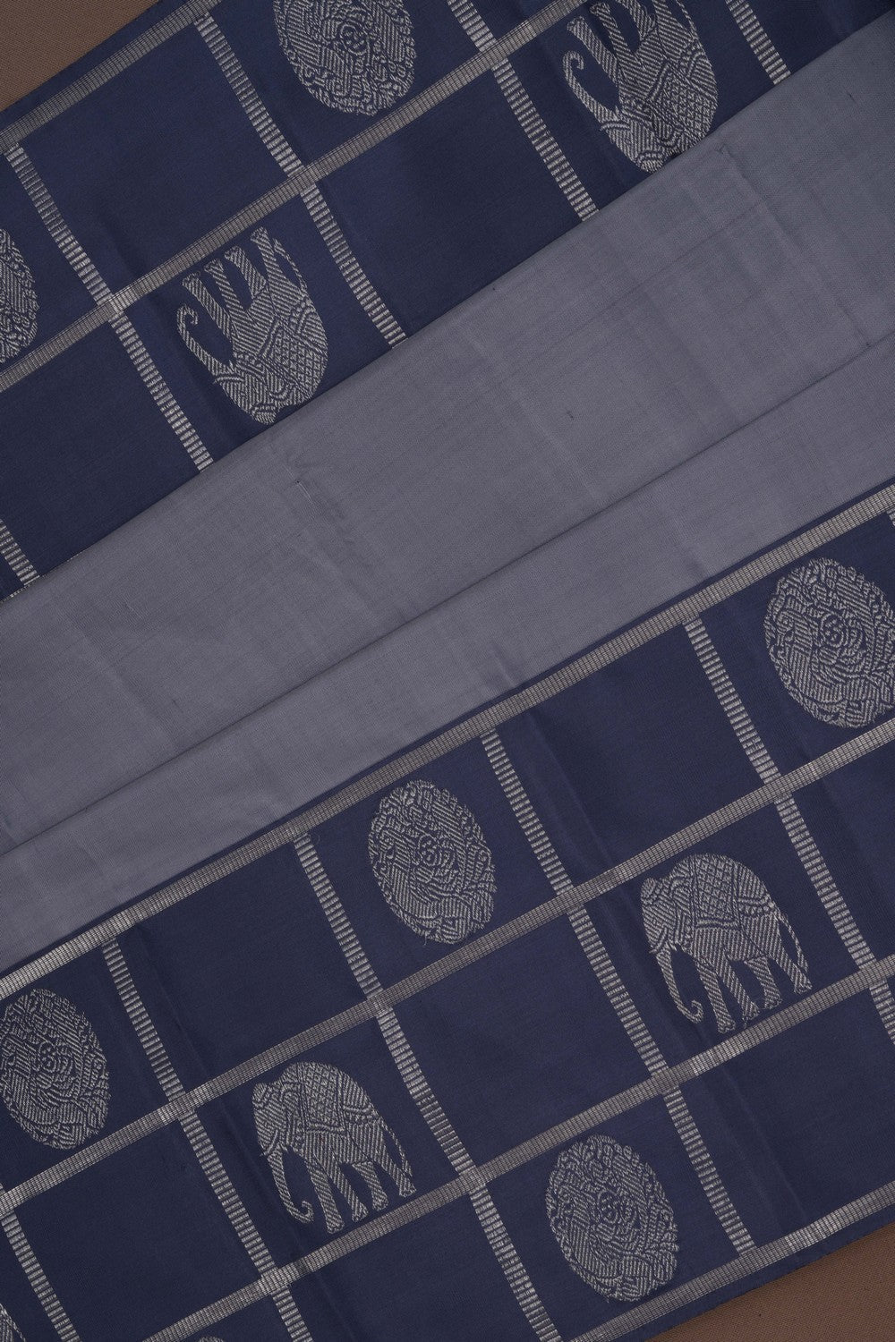 Image of Arani Silk Grey Saree