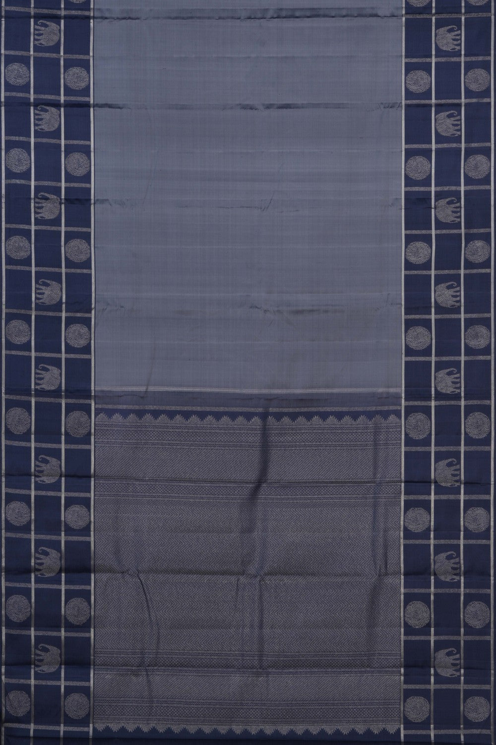 Image of Arani Silk Grey Saree