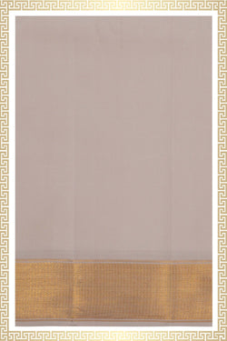 Image of Kanchi Silk Off-White Dhoti With Kanduva (8 X 4)