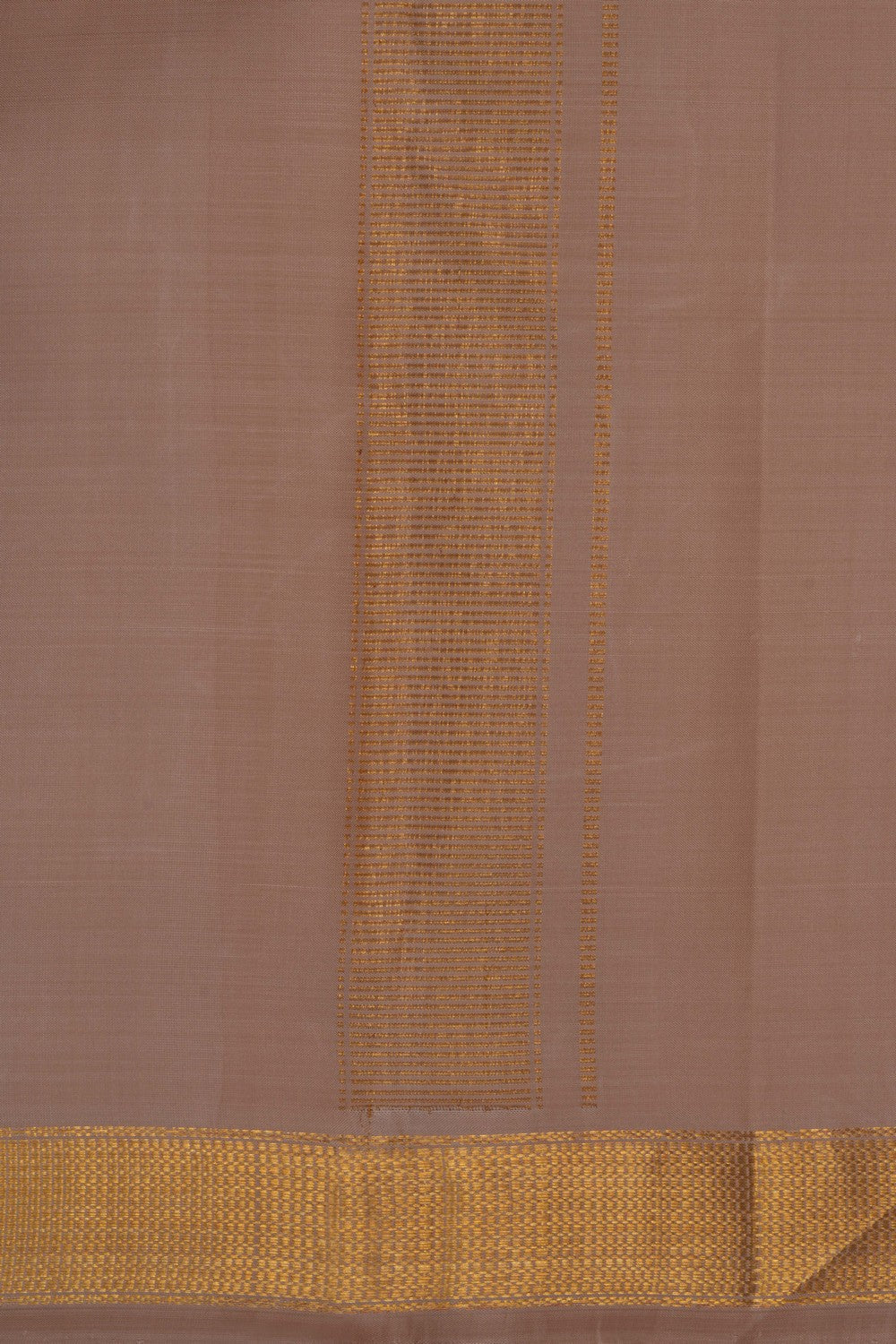 Image of Kanchi Silk Beige Dhoti With Kanduva (8 X 4) 3 Pcs Set