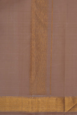 Image of Kanchi Silk Beige Dhoti With Kanduva (8 X 4) 3 Pcs Set