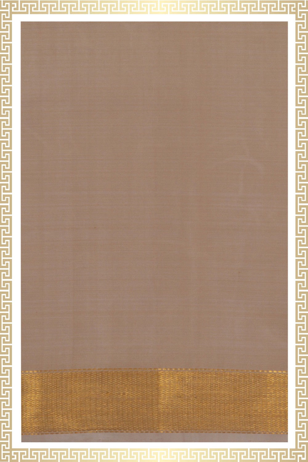 Image of Kanchi Silk Beige Dhoti With Kanduva (8 X 4)
