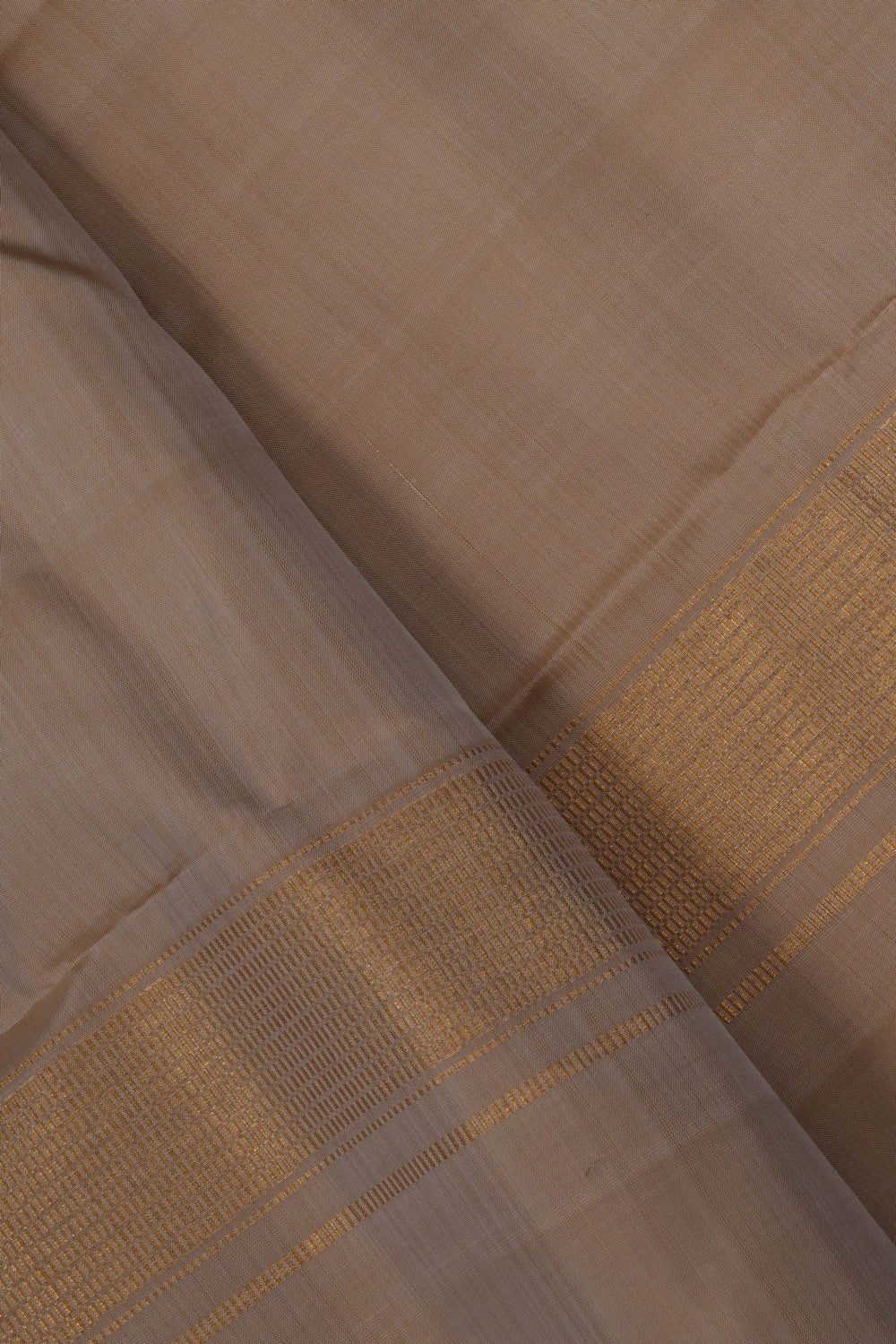 Image of Kanchi Silk Beige Dhoti With Kanduva (8 X 4)