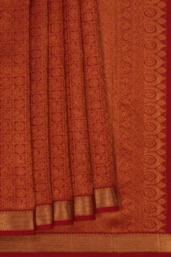 Image of Arani Silk Red Saree