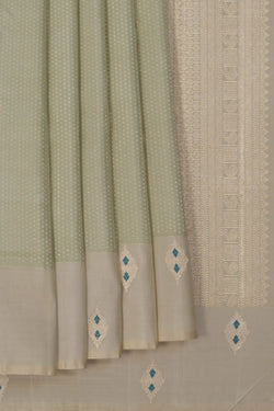 Image of Arani Silk Pista-Green Saree