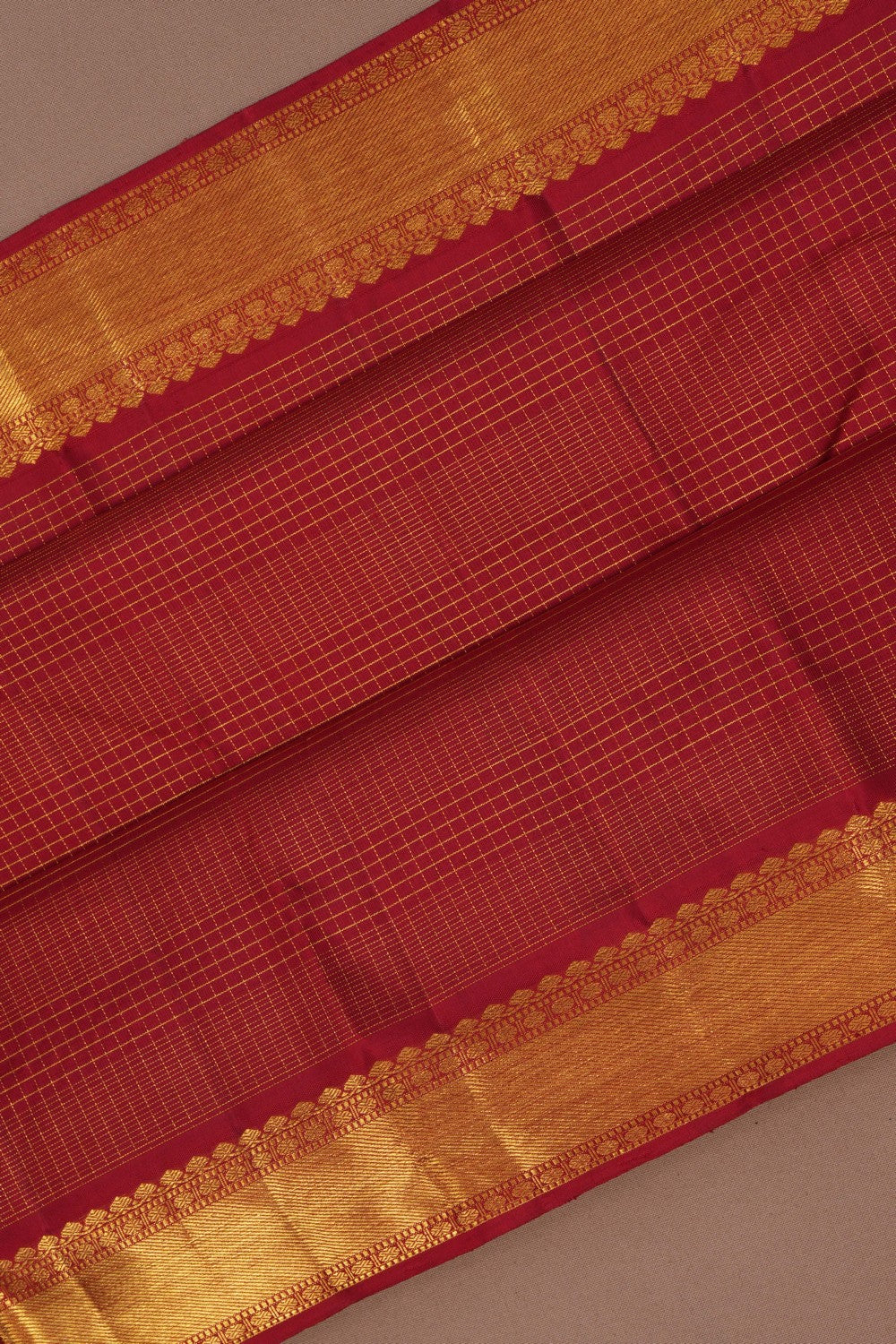 Image of Arani Silk Red Saree