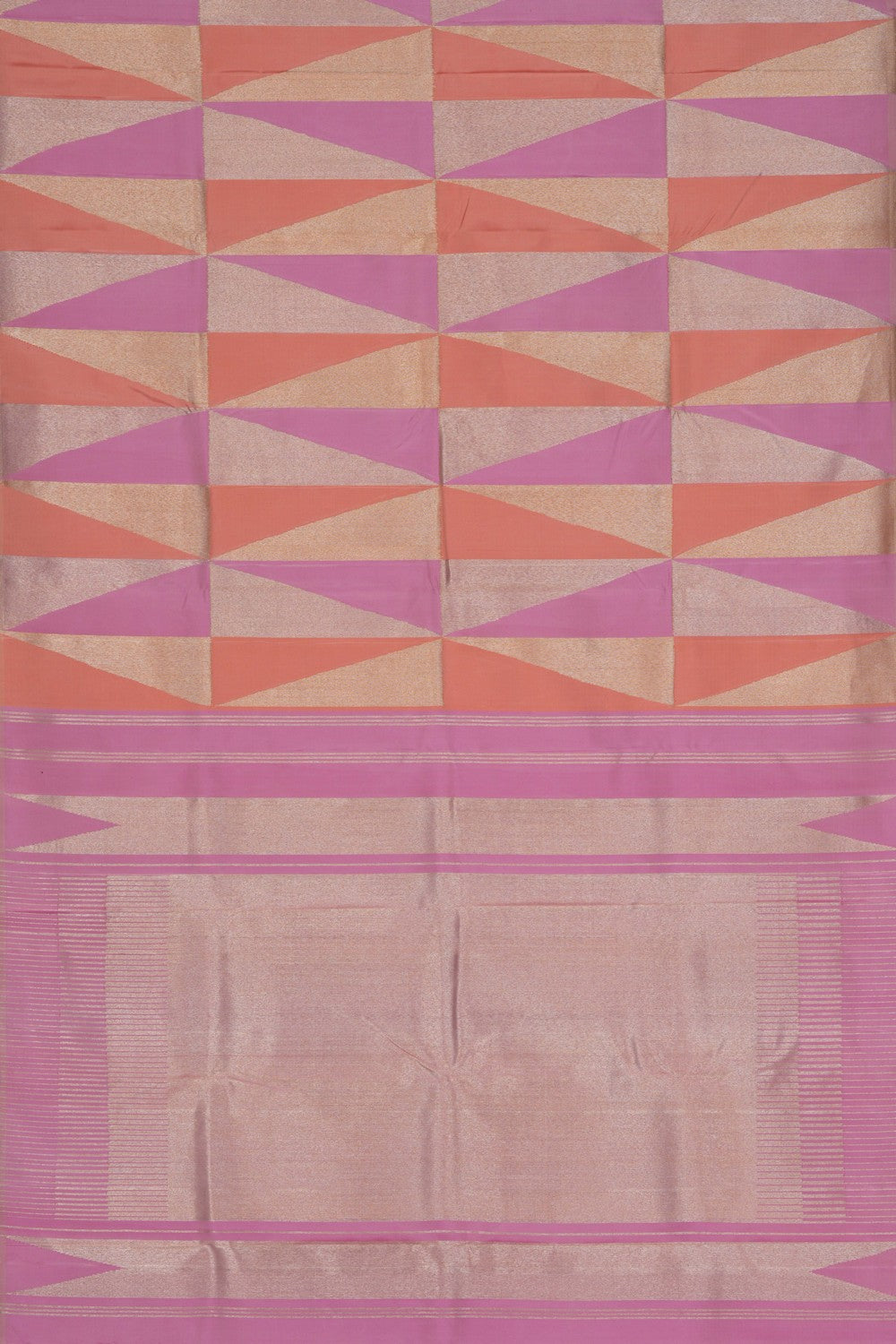 Image of Arani Silk Geometric Pattern Saree