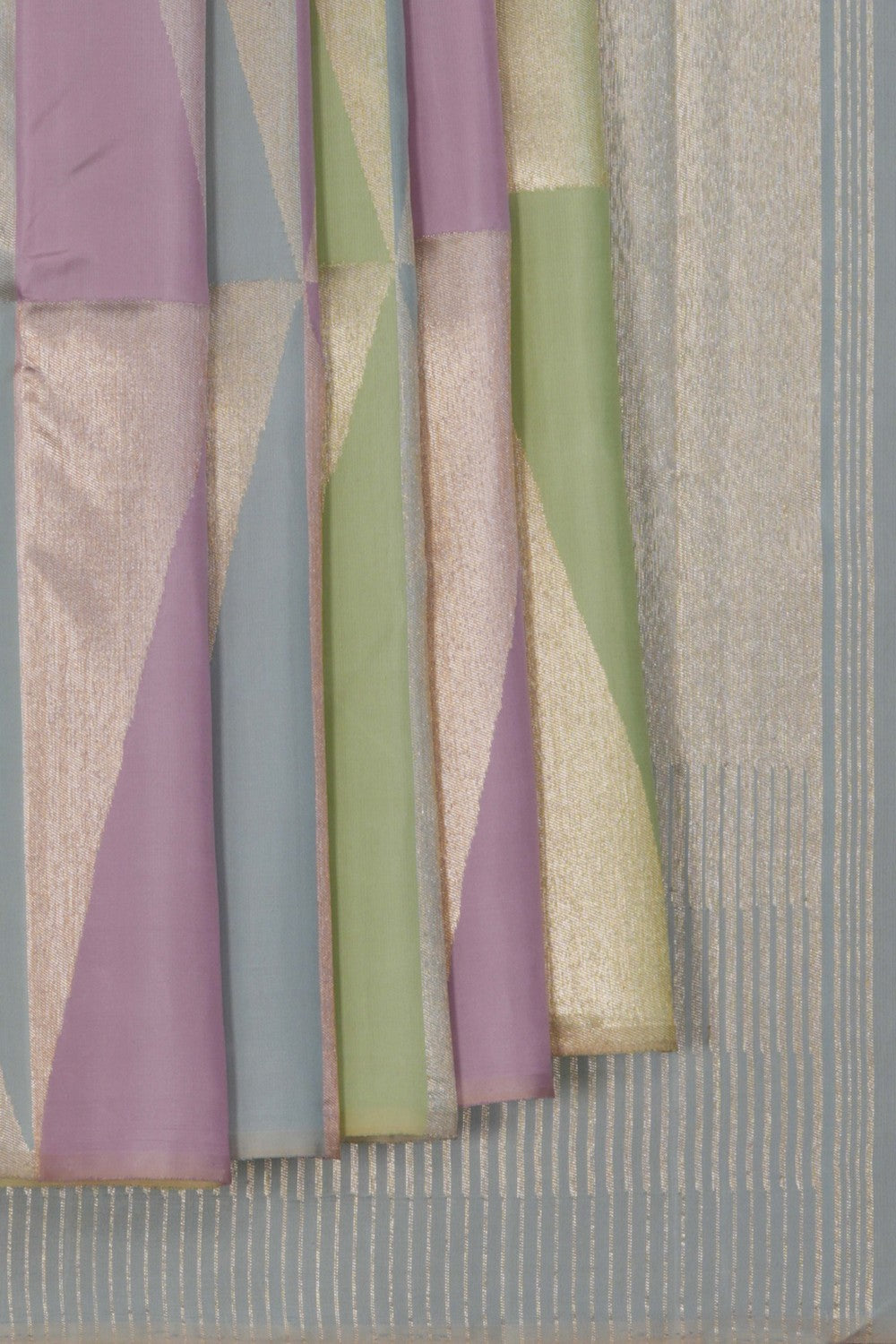 Image of Arani Silk Geometric Pattern Saree