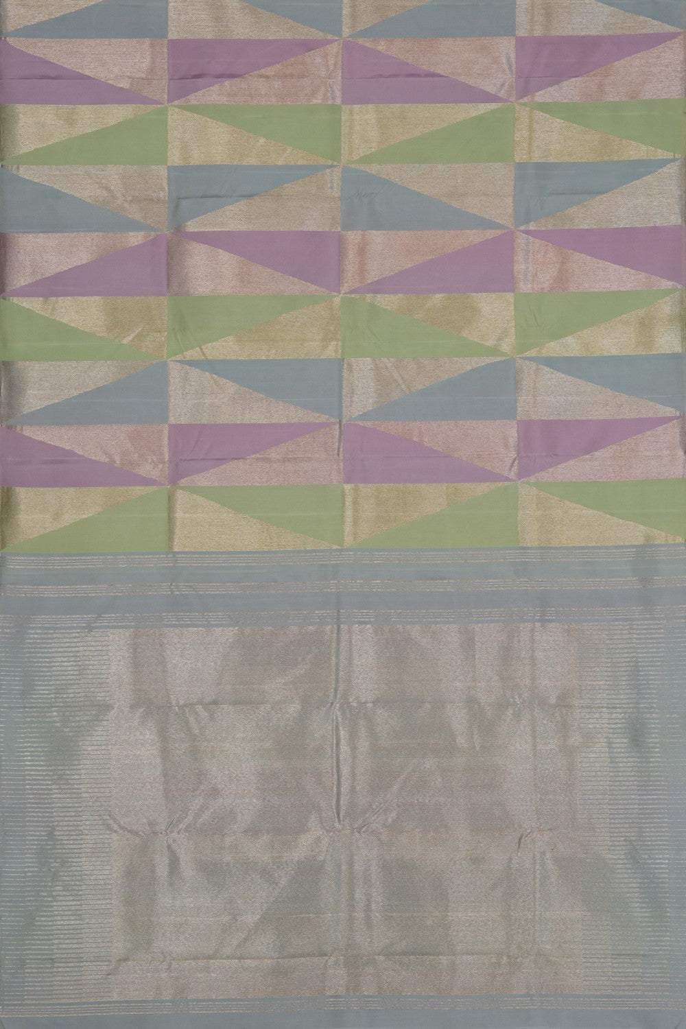 Image of Arani Silk Geometric Pattern Saree