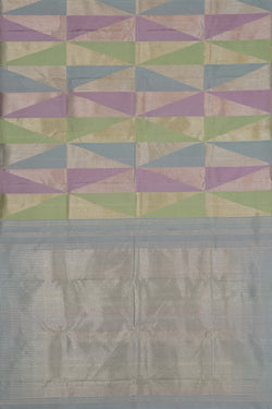Image of Arani Silk Geometric Pattern Saree