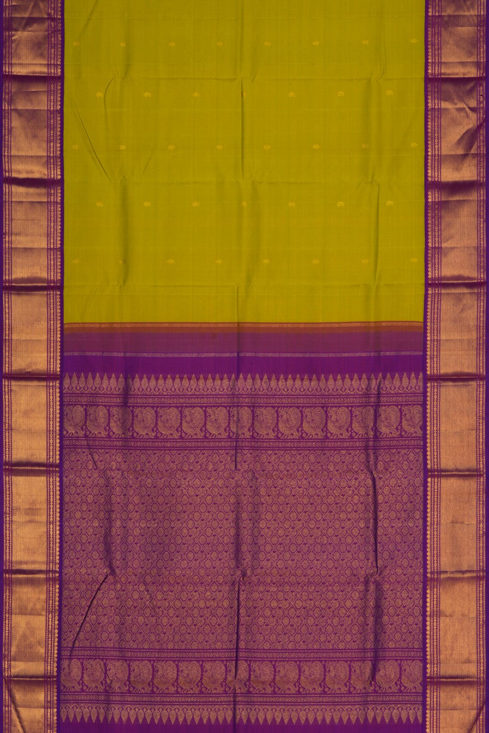 Image of Arani Silk Vibrant Green Saree