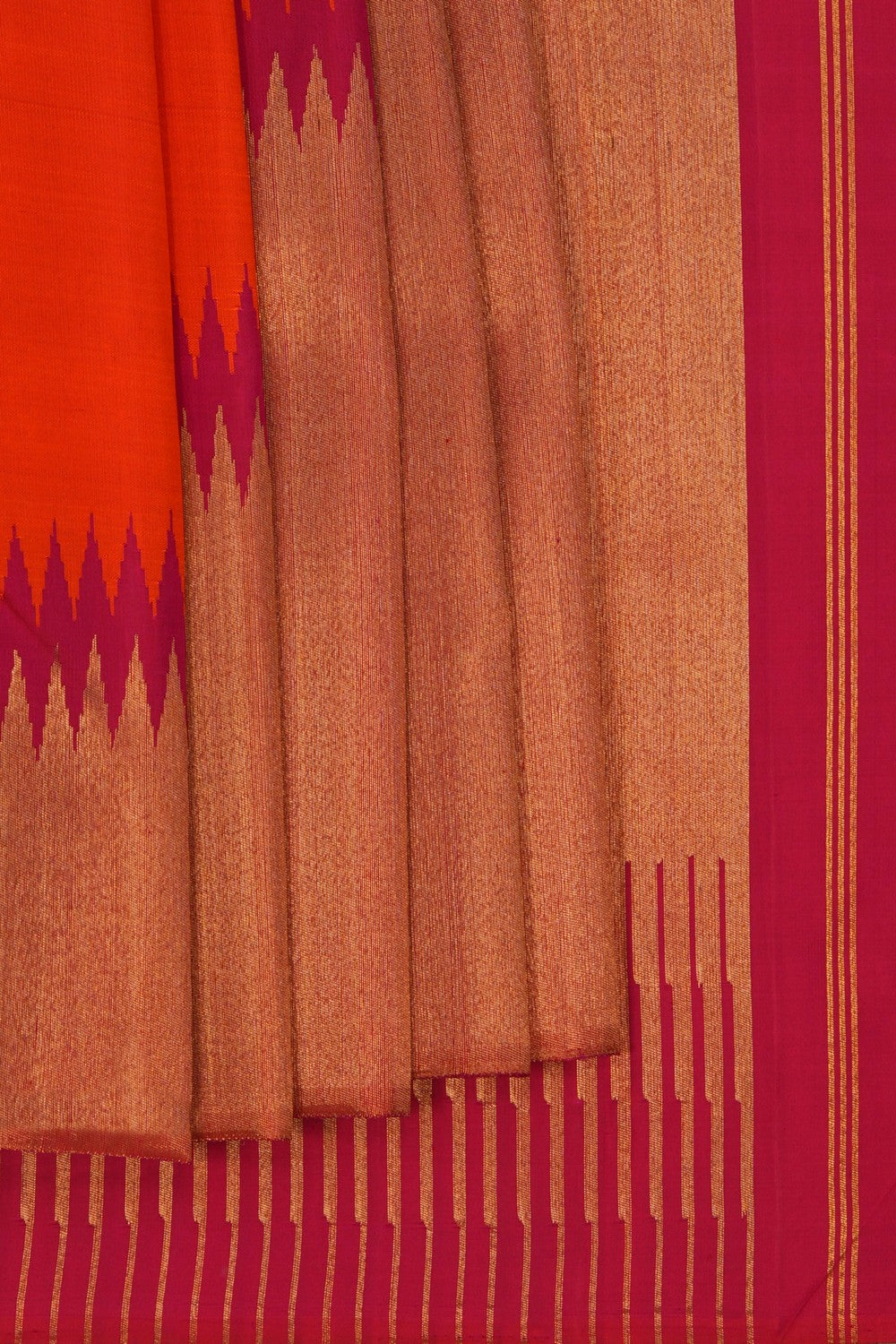Image of Arani Silk Orange Saree