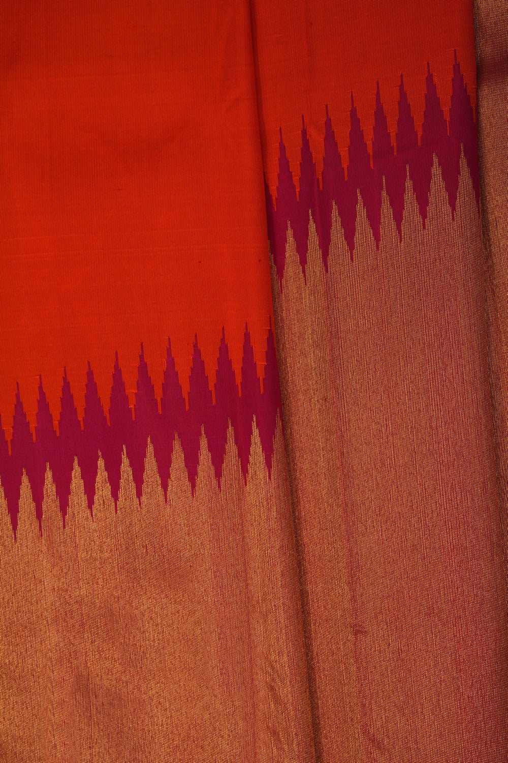 Image of Arani Silk Orange Saree
