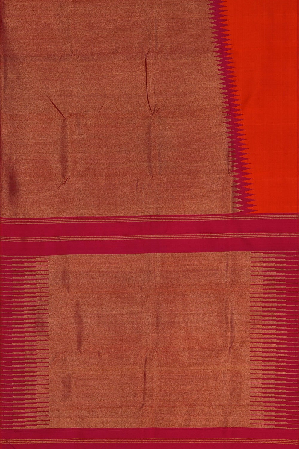 Image of Arani Silk Orange Saree