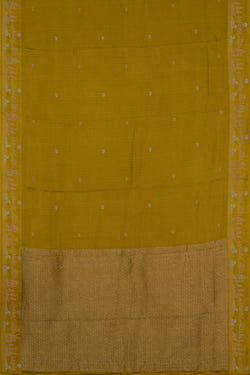 Image of Banarasi Satin Silk Moss Green Saree
