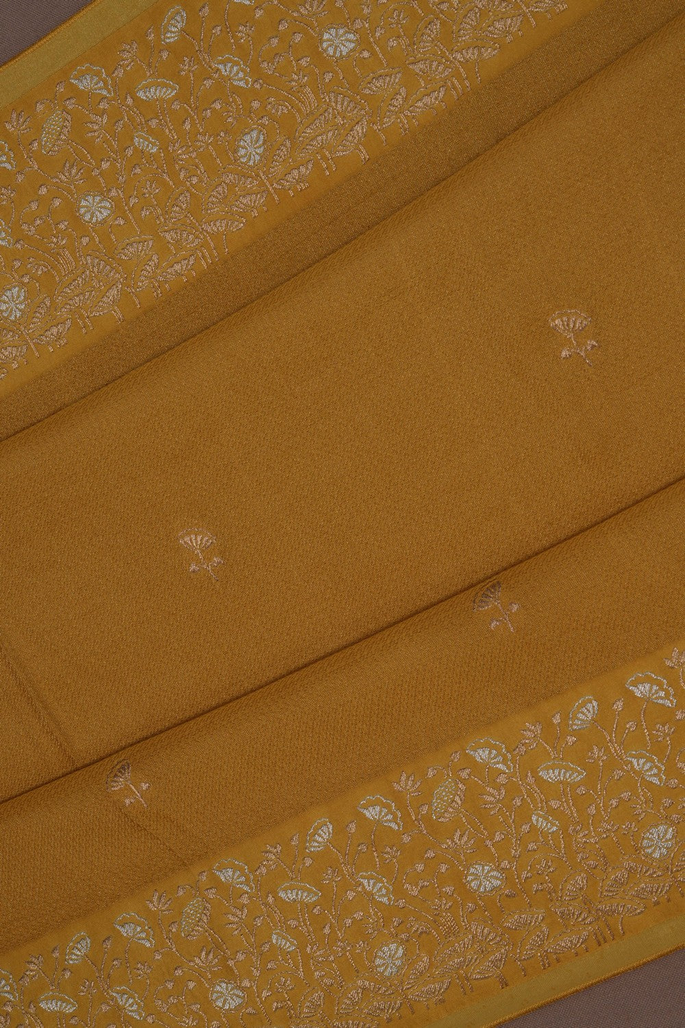 Image of Banarasi Satin Silk Mustard Saree