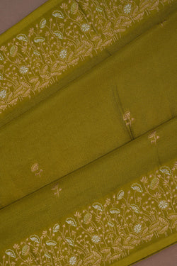 Image of Banarasi Satin Silk Green Saree