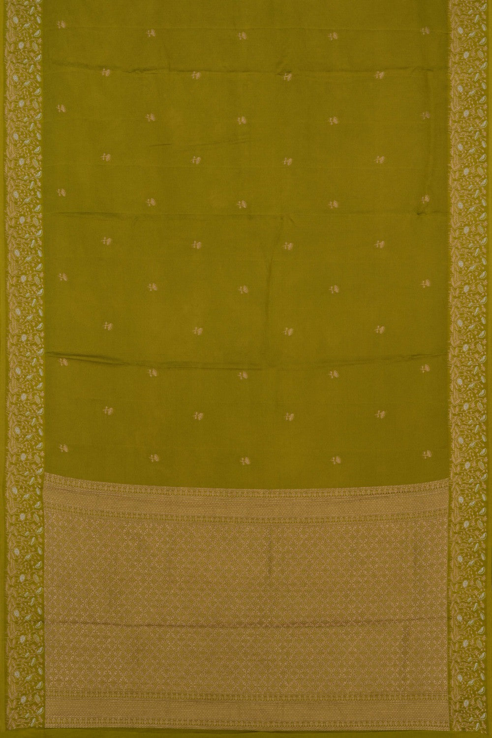 Banarasi Satin Silk Green Saree