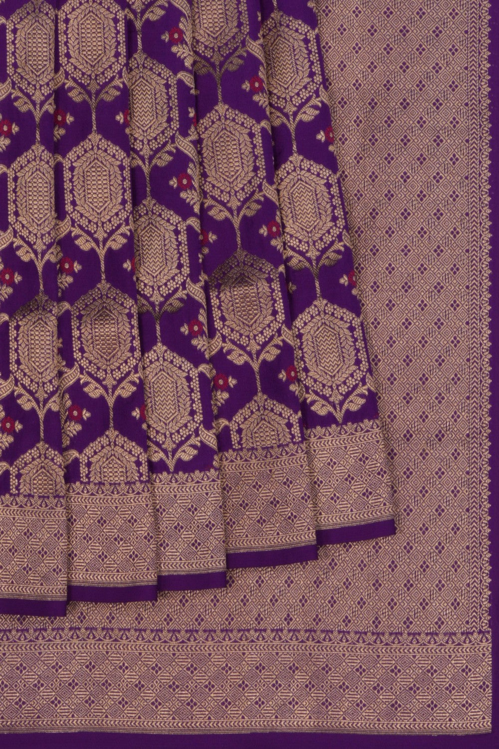 Image of Banarasi Katan Silk Purple Saree