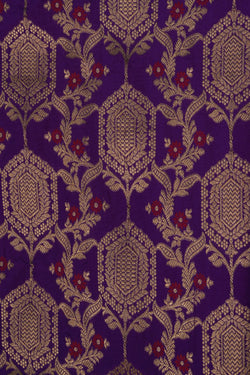 Image of Banarasi Katan Silk Purple Saree