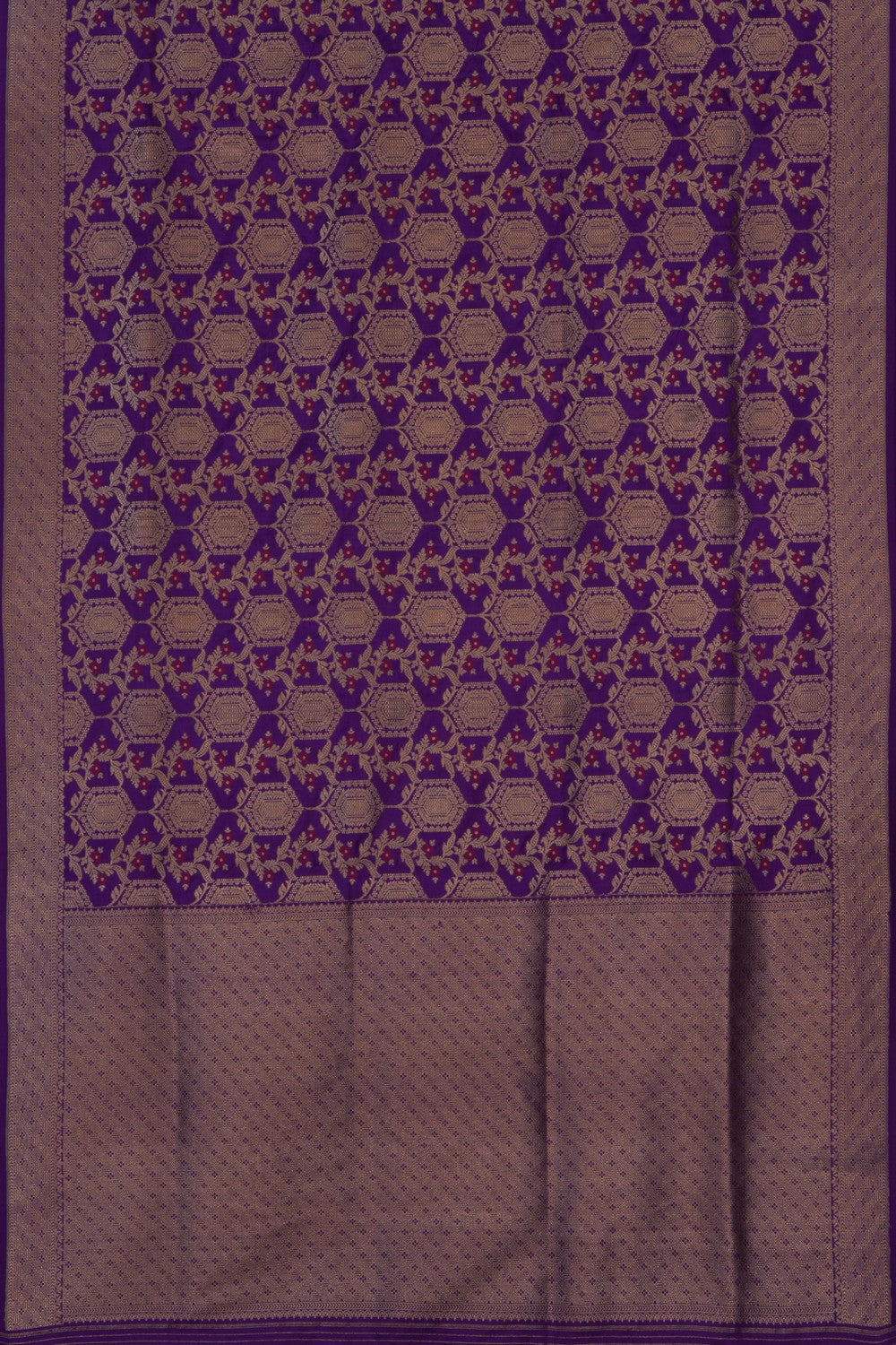 Image of Banarasi Katan Silk Purple Saree