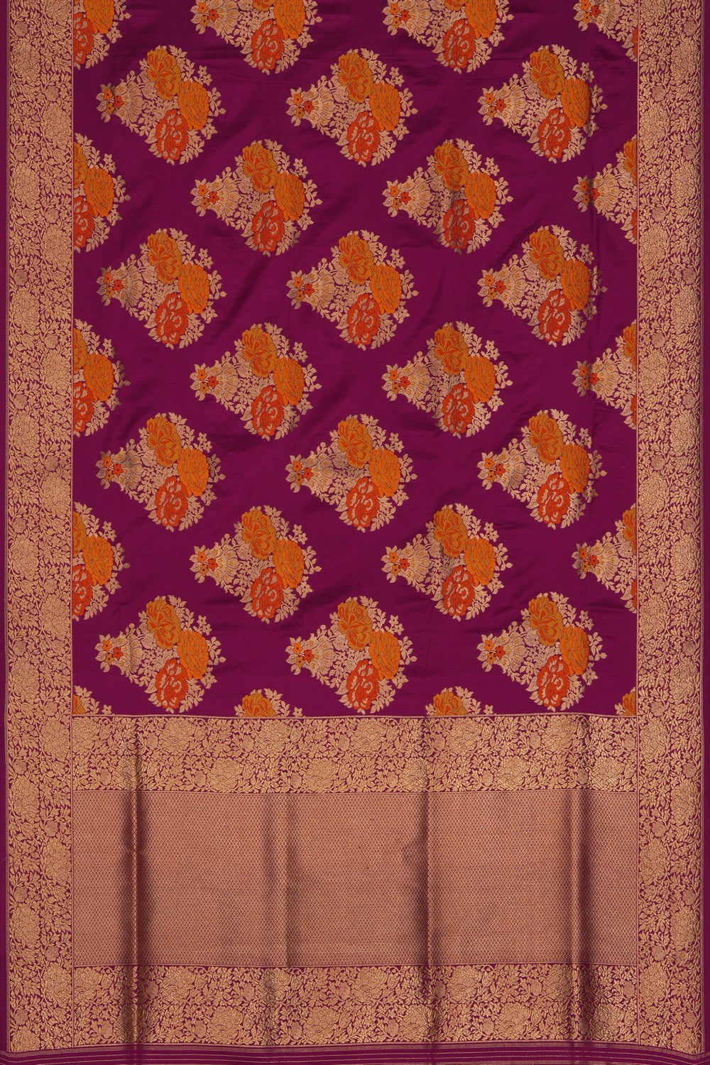 Image of Banarasi Silk Magenta Pink Saree