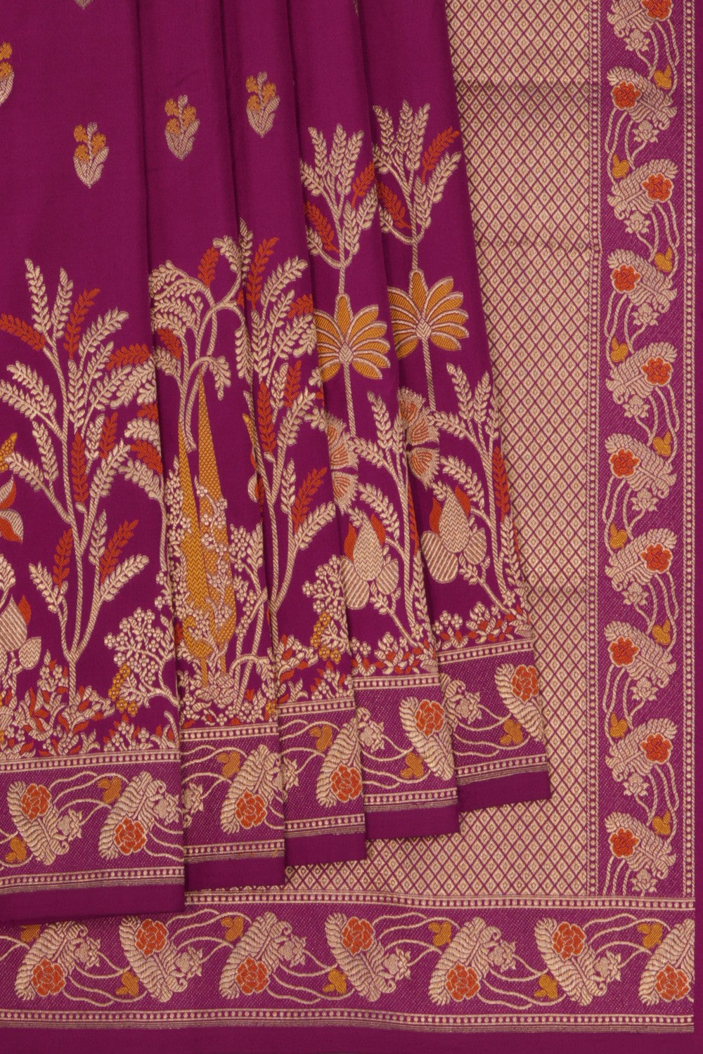 Image of Banarasi Katan Silk Pink Saree