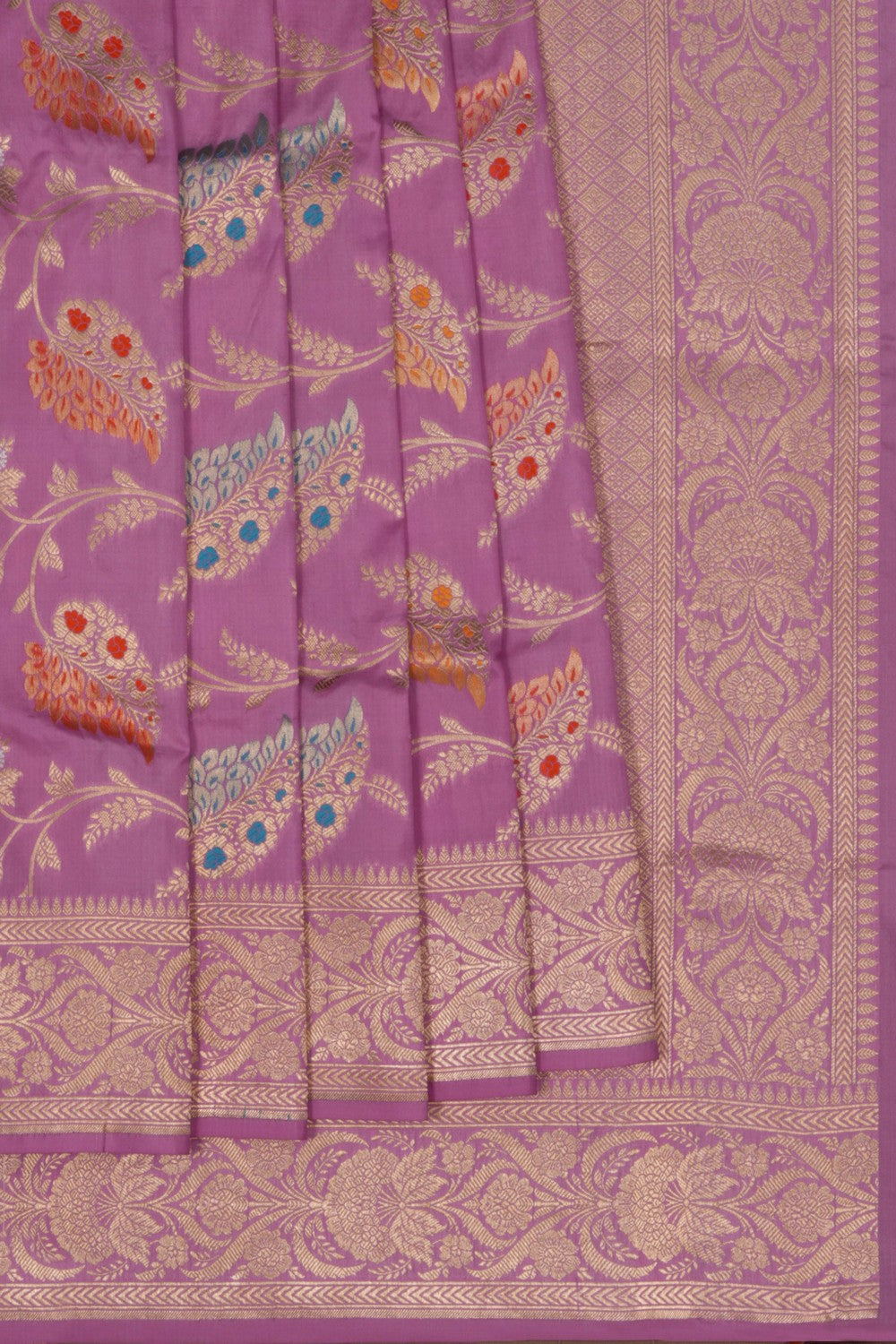 Image of Banarasi Silk Lavender Purple Saree