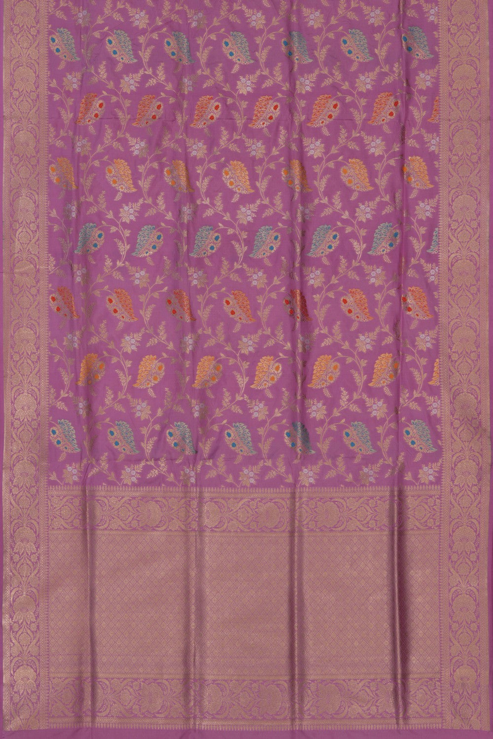 Image of Banarasi Silk Lavender Purple Saree