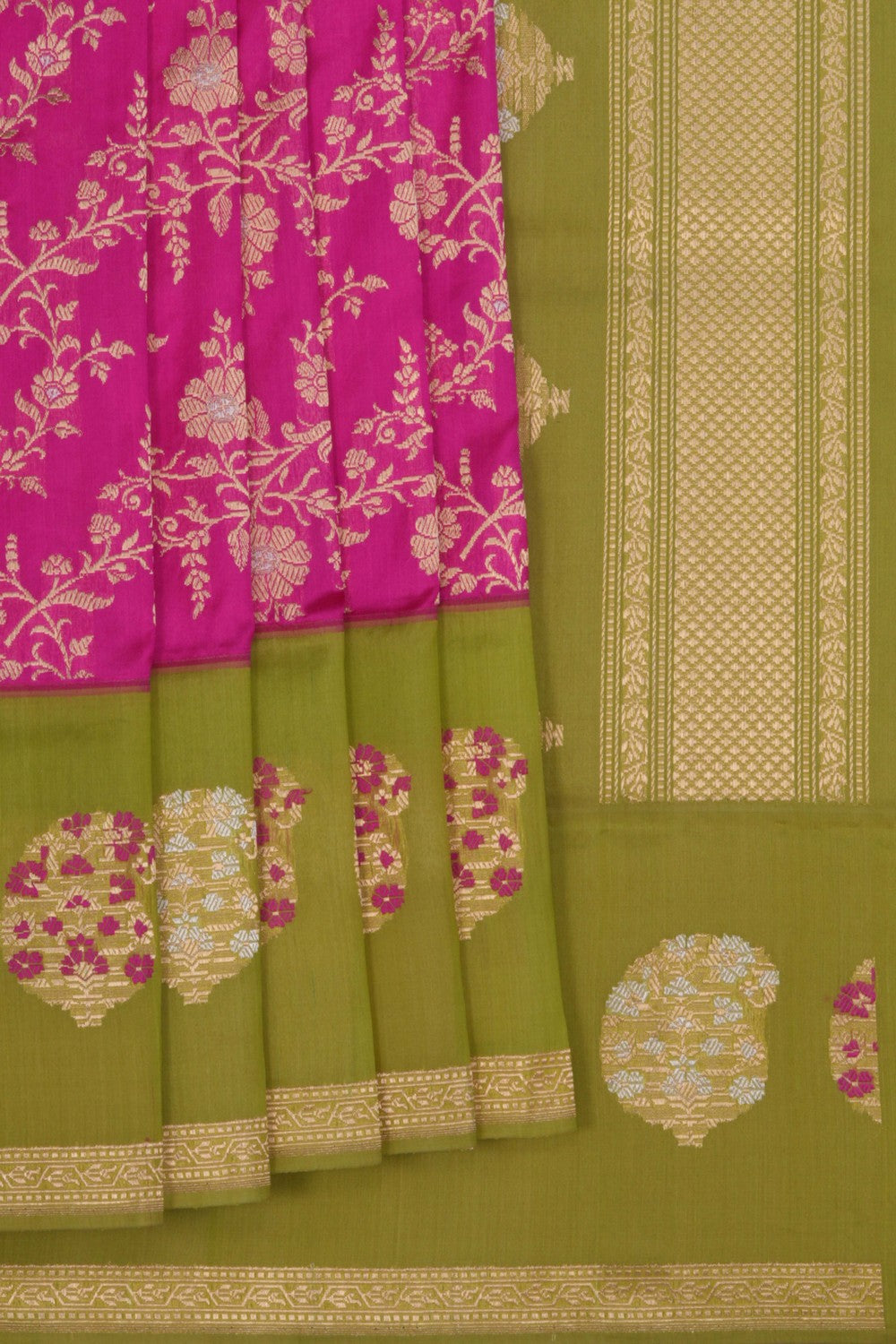 Image of Banarasi Katan Silk Pink Saree