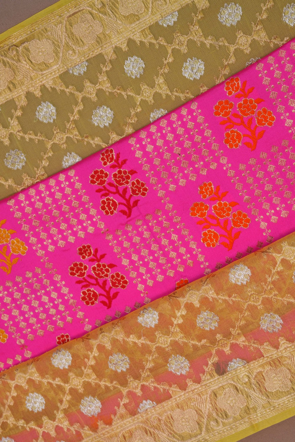 Image of Banarasi Silk Pink Saree