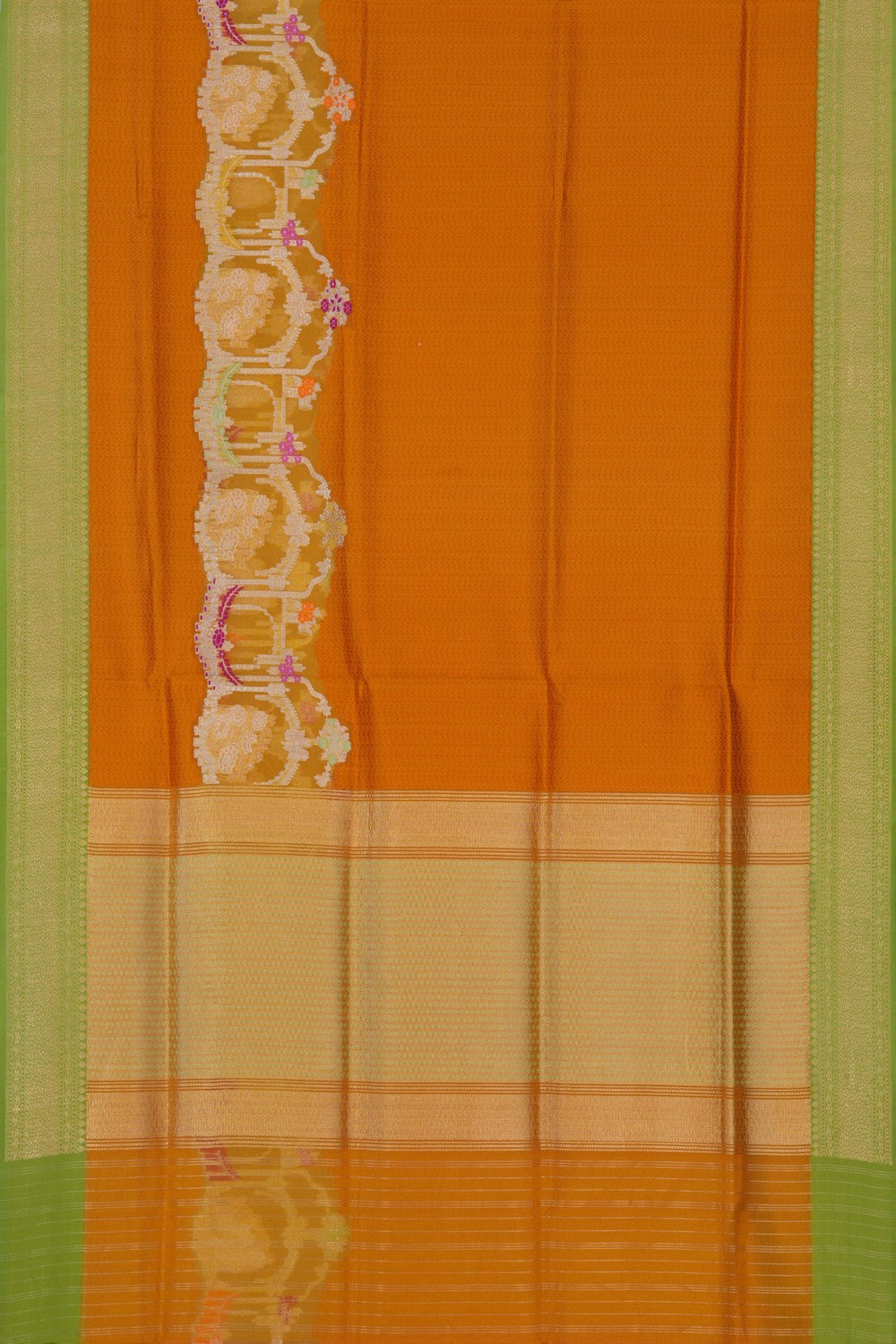 Image of Banarasi Katan Silk Mustard Saree