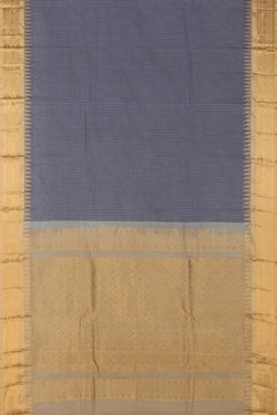 Image of Gadwal Cotton Grey Saree