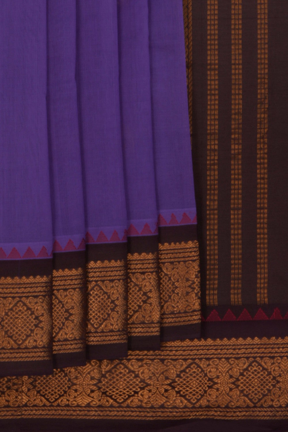Gadwal Cotton Purple Saree