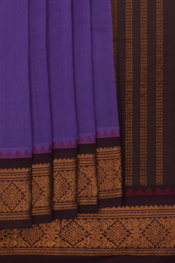 Image of Gadwal Cotton Purple Saree