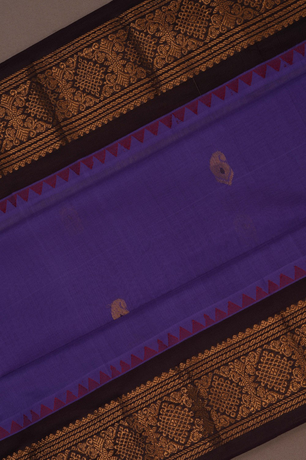 Gadwal Cotton Purple Saree