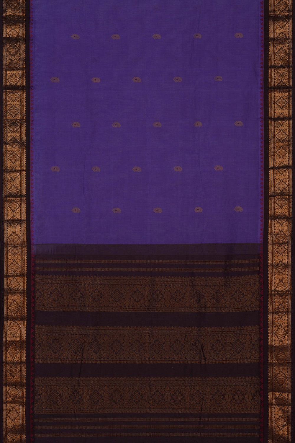 Gadwal Cotton Purple Saree