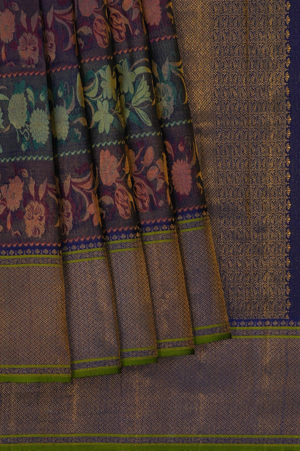 Image of Arani Silk Navy Blue Saree