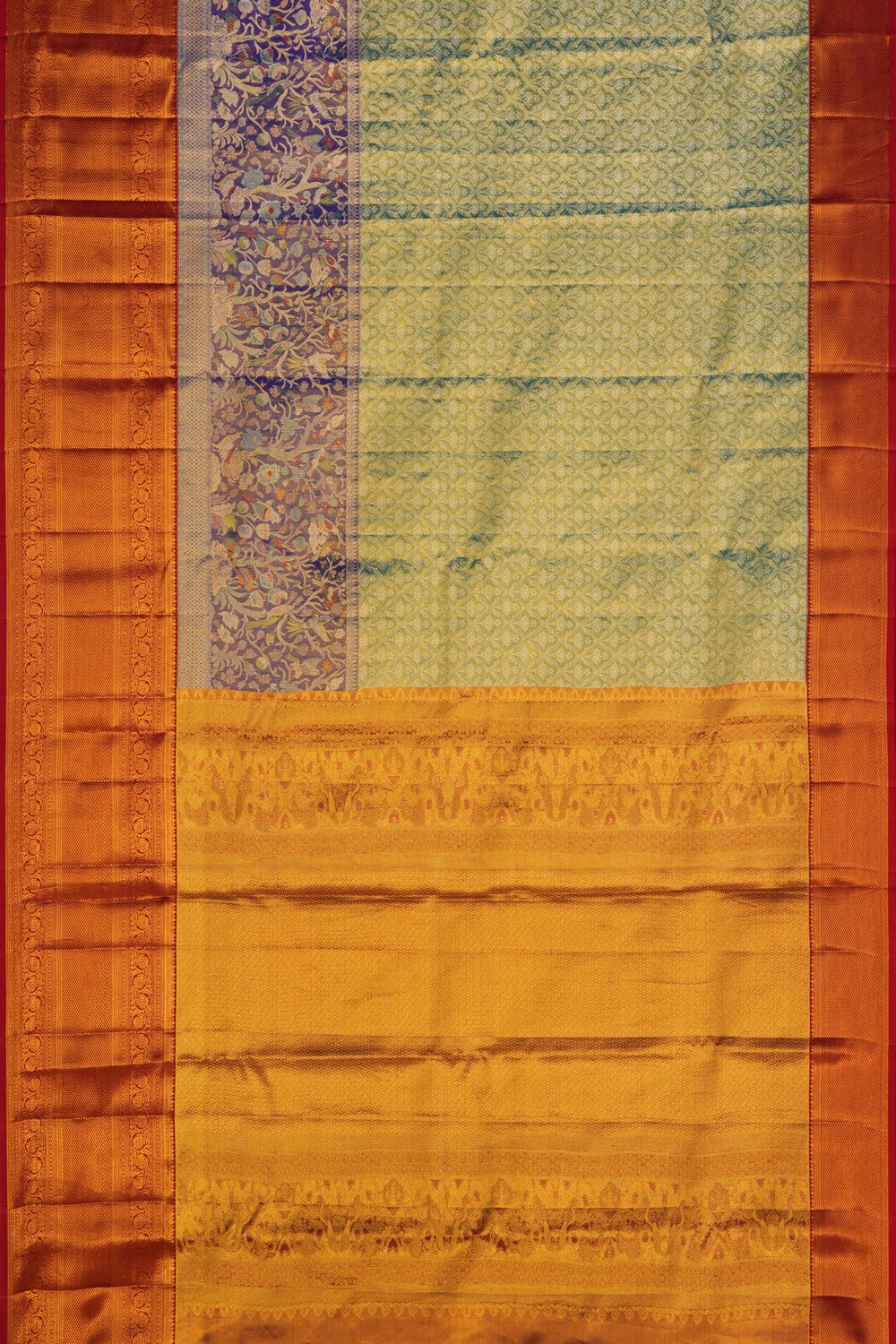 Kanchipattu Brocade Sea Green Saree
