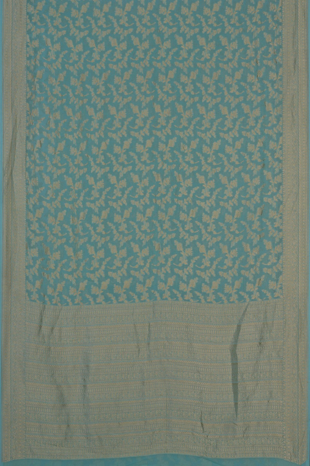 Banarasi Chiffon Ice Blue Saree