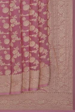 Image of Banarasi Chiffon Pink Saree