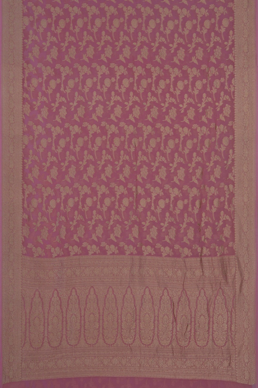 Banarasi Chiffon Pink Saree
