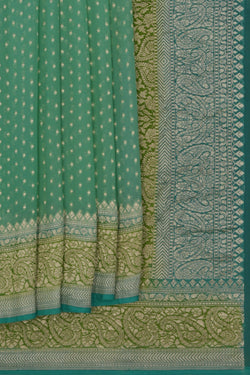 Image of Banarasi Chiffon Sea Green Saree