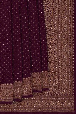 Image of Banarasi Crepe Embroidery Saree